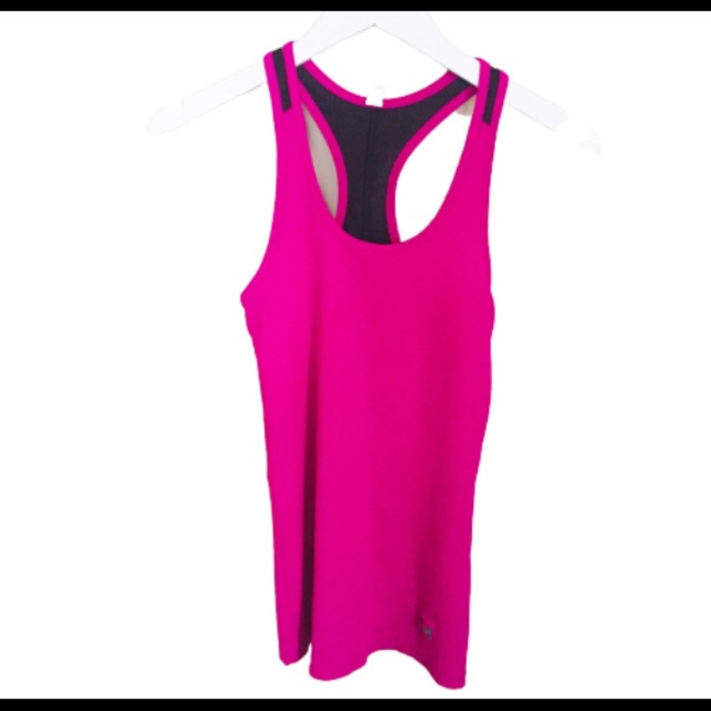 UNDER ARMOUR Athleisure Hot Pink HeatGear Moisture Wicking Racerback Tank Small